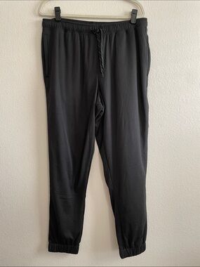 JOCKEY Men's Black Elastic Waist Jogger Pants - Size Large